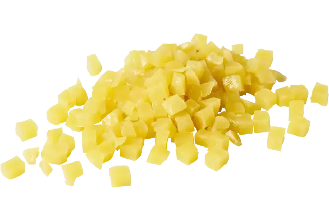 Gele biet sous-vide brunoise 10mm 800gr stuk